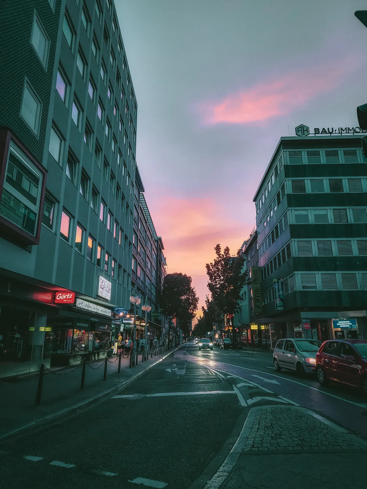 Dusk Between Buildings — Mannheim — Germany