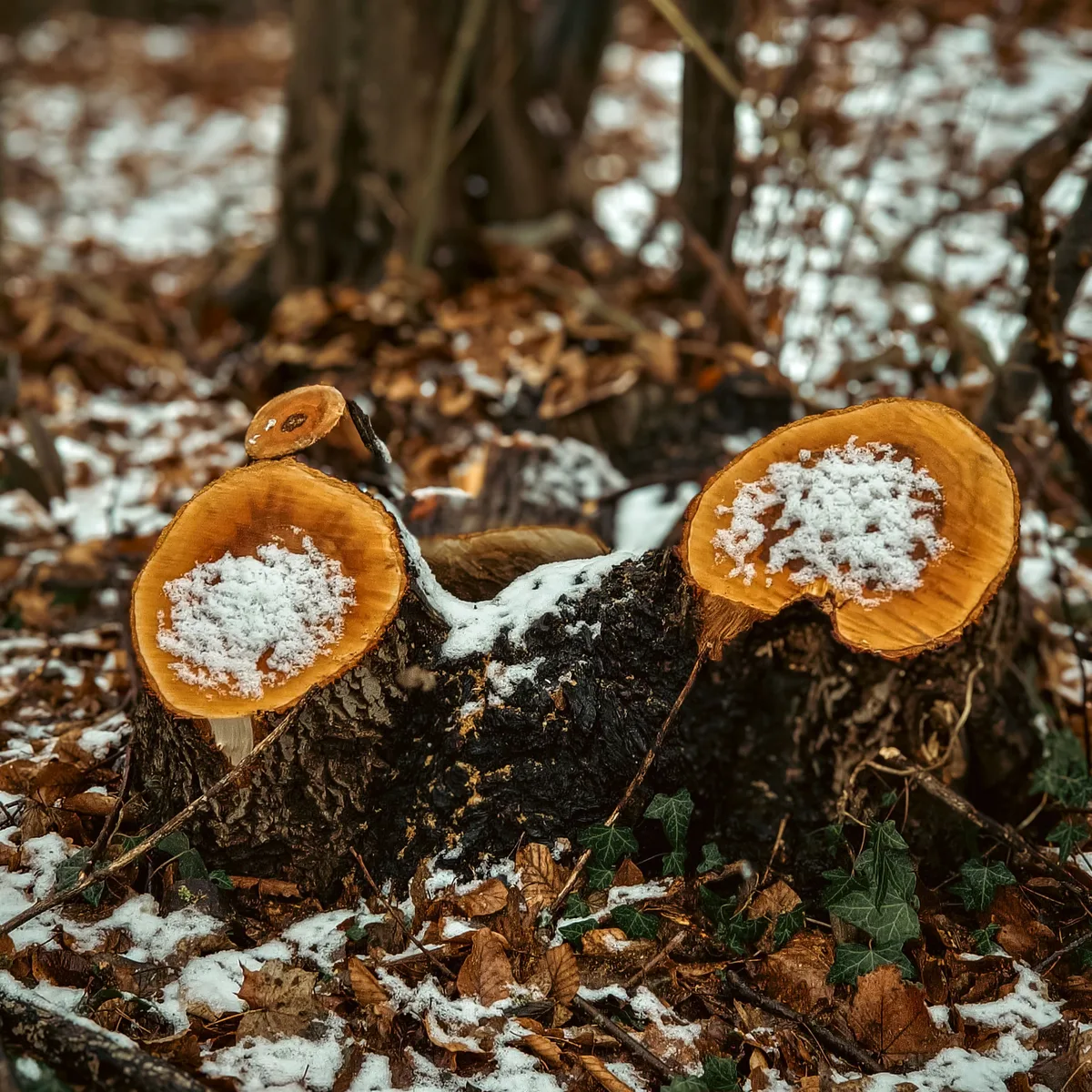Snowcaps on Wood — Ulm — Germany